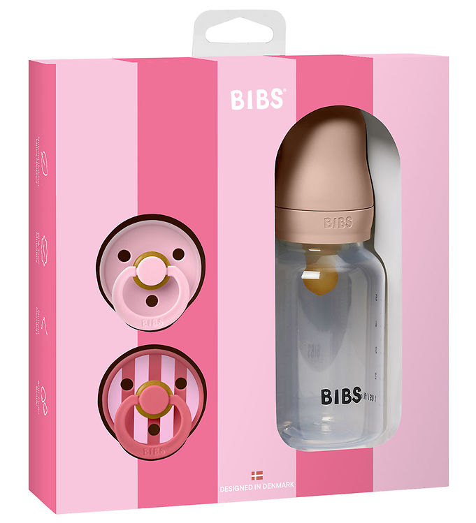 BIBS Sprinkle - Gavesæt - Sutter/Sutteflaske - Blush