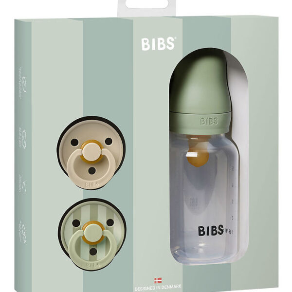 BIBS Sprinkle - Gavesæt - Sutter/Sutteflaske - Sage