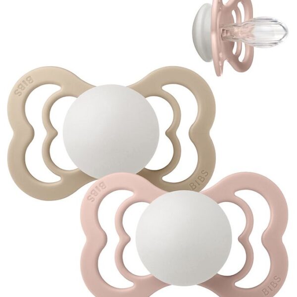 BIBS Supreme Natsutter - Str. 2 - 2-pak - Symmetrisk - Blush/V
