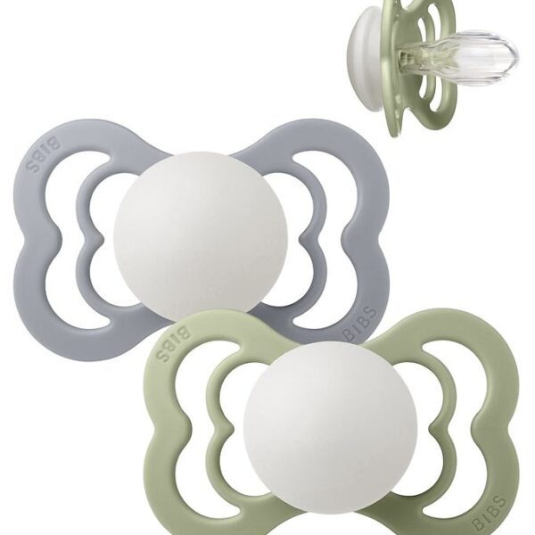 BIBS Supreme Natsutter - Str. 2 - 2-pak - Symmetrisk - Sage/Cl
