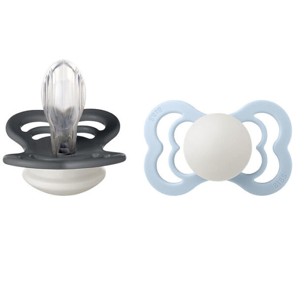 BIBS Supreme Natsutter - Str. 2 - Silikone - 2-pak - Iron Glow/B