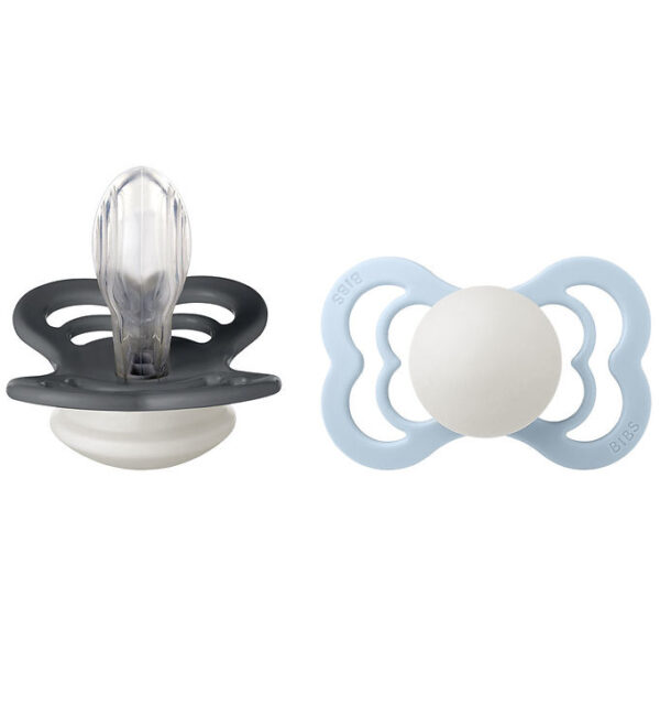 BIBS Supreme Natsutter - Str. 2 - Silikone - 2-pak - Iron Glow/B