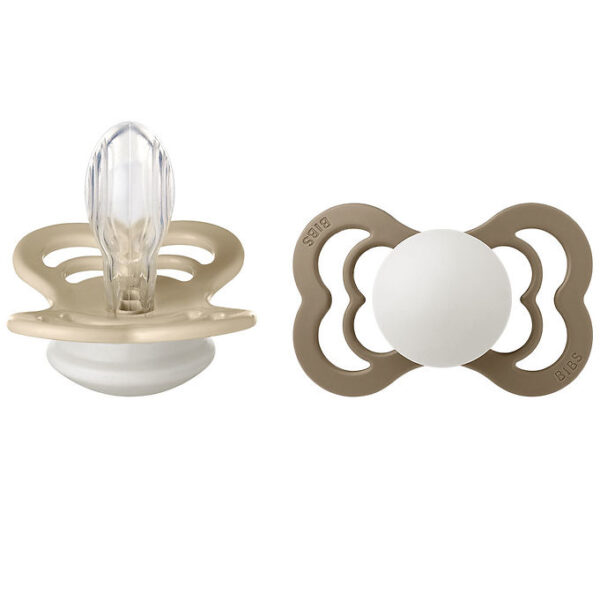 BIBS Supreme Natsutter - Str. 2 - Symmetrisk - 2-pak - Vanilla G