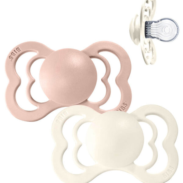 BIBS Supreme Sutter - Str. 1 - 2-pak - Symmetrisk - Blush/Ivory