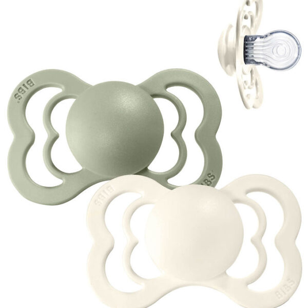 BIBS Supreme Sutter - Str. 1 - 2-pak - Symmetrisk - Ivory/Sage