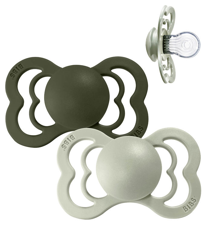 BIBS Supreme Sutter - Str. 1 - 2-pak - Symmetrisk - Sage/Hunter BIBS Supreme Sutter - Str. 1 - 2-pak - Symmetrisk - Sage/Hunter
