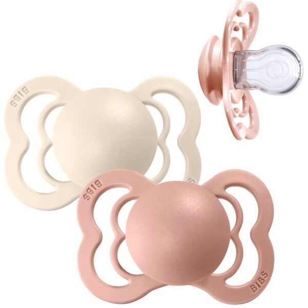 BIBS Supreme Sutter - Str. 2 - 2-pak - Symmetrisk - Ivory/Blush