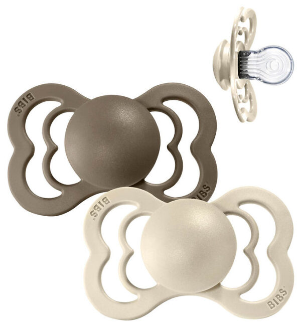 BIBS Supreme Sutter - Str. 2 - 2-pak - Symmetrisk - Vanilla/Dark