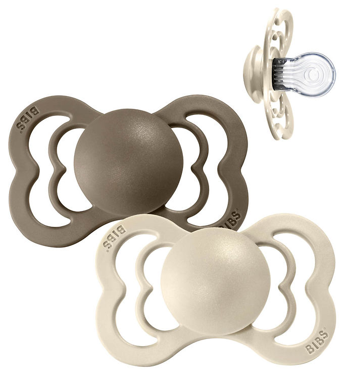 BIBS Supreme Sutter - Str. 2 - 2-pak - Symmetrisk - Vanilla/Dark BIBS Supreme Sutter - Str. 2 - 2-pak - Symmetrisk - Vanilla/Dark