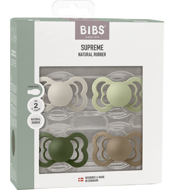 BIBS Supreme Sutter - Str. 2 - 4-pak - Symmetrisk - Sand/ Sage/ BIBS Supreme Sutter - Str. 2 - 4-pak - Symmetrisk - Sand/ Sage/