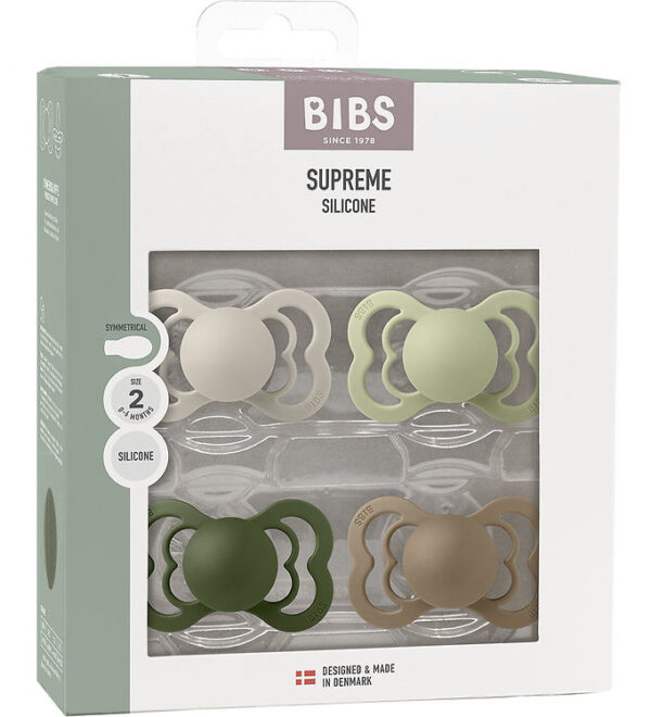 BIBS Supreme Sutter - Str. 2 - 4-pak - Symmetrisk - Sand/Sage/ BIBS Supreme Sutter - Str. 2 - 4-pak - Symmetrisk - Sand/Sage/