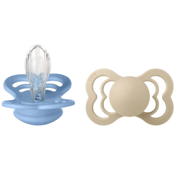 BIBS Supreme Sutter - Str. 2 - Symmetrisk - 2-pak - Vanilla/Sky