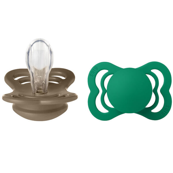 BIBS Supreme Sutter - str. 1 - 2-pak - Symmetrisk - Dark Oak/Eve BIBS Supreme Sutter - str. 1 - 2-pak - Symmetrisk - Dark Oak/Eve