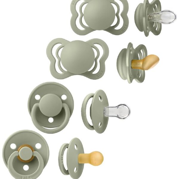 BIBS Sutter - Try-it Collection - 4-Pak - Str. 1 - Sage BIBS Sutter - Try-it Collection - 4-Pak - Str. 1 - Sage