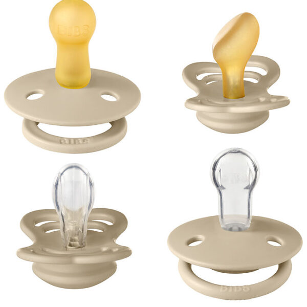 BIBS Try-It Sutter - 4-pak - Str. 1 - Naturgummi - Vanilla