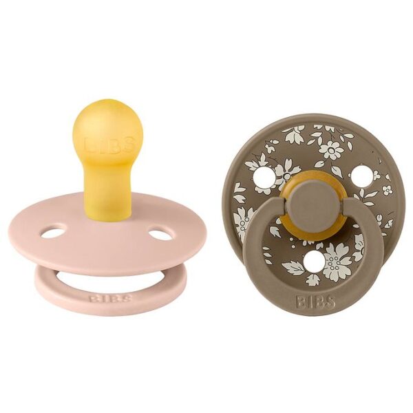 BIBS X Liberty Colour Sutter - 2-pak - Str. 1 - Rund - Capel/Blu