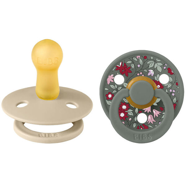 BIBS X Liberty Colour Sutter - 2-pak - Str. 1 - Rund - Chamomile