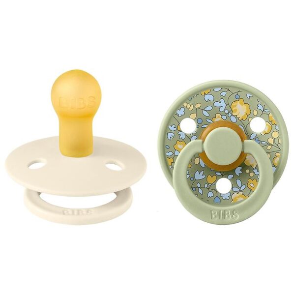 BIBS X Liberty Colour Sutter - 2-pak - Str. 1 - Rund - Eloise/Sa