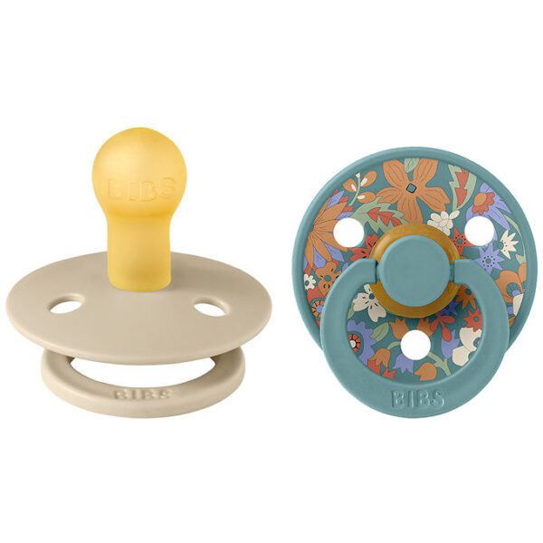 BIBS X Liberty Colour Sutter - 2-pak - Str. 1 - Rund - Hush Mix