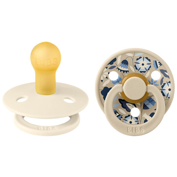 BIBS X Liberty Colour Sutter - 2-pak - Str. 1 - Rund - Ivory Mi