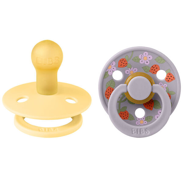 BIBS X Liberty Colour Sutter - 2-pak - Str. 1 - Rund - Plae Butt BIBS X Liberty Colour Sutter - 2-pak - Str. 1 - Rund - Plae Butt