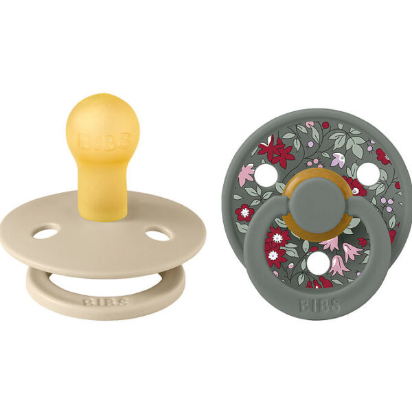 BIBS X Liberty Colour Sutter - 2-pak - Str. 2 - Rund - Chamomile