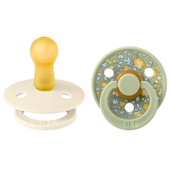 BIBS X Liberty Colour Sutter - 2-pak - Str. 2 - Rund - Eloise/Sa