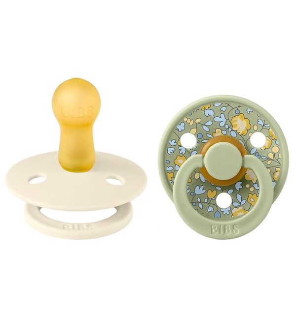 BIBS X Liberty Colour Sutter - 2-pak - Str. 2 - Rund - Eloise/Sa BIBS X Liberty Colour Sutter - 2-pak - Str. 2 - Rund - Eloise/Sa