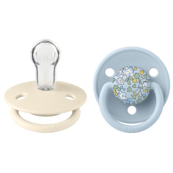 BIBS X Liberty De Lux Sutter - 2-pak - Rund - Eloise/Baby Blue M BIBS X Liberty De Lux Sutter - 2-pak - Rund - Eloise/Baby Blue M