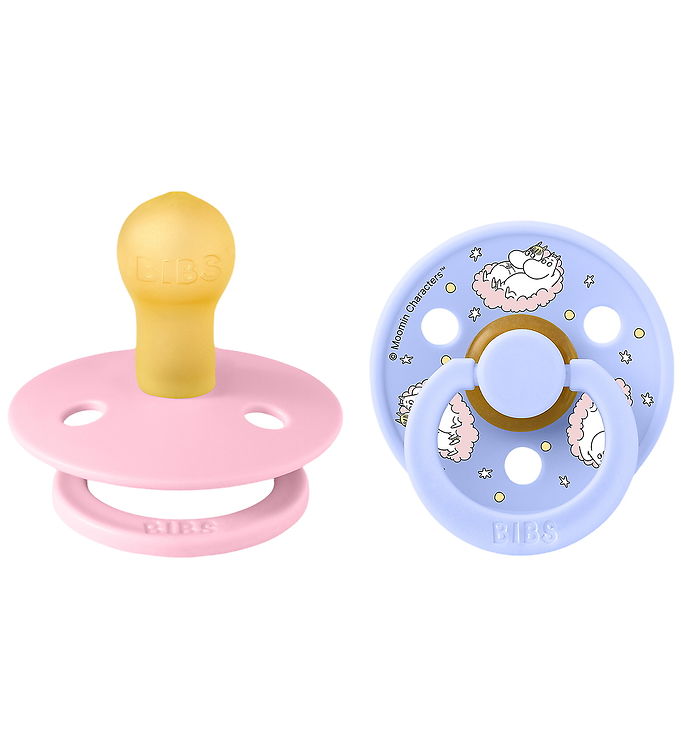 BIBS x Moomin Colour Sutter - Str. 1 - 2-pak - Baby Pink Mix