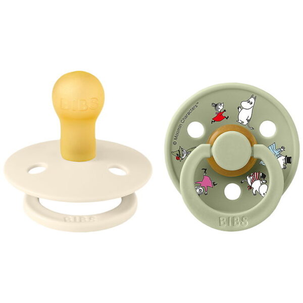 BIBS x Moomin Colour Sutter - Str. 1 - 2-pak - Ivory Mix