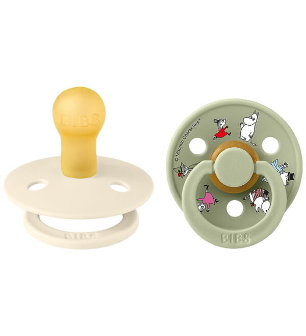 BIBS x Moomin Colour Sutter - Str. 1 - 2-pak - Ivory Mix