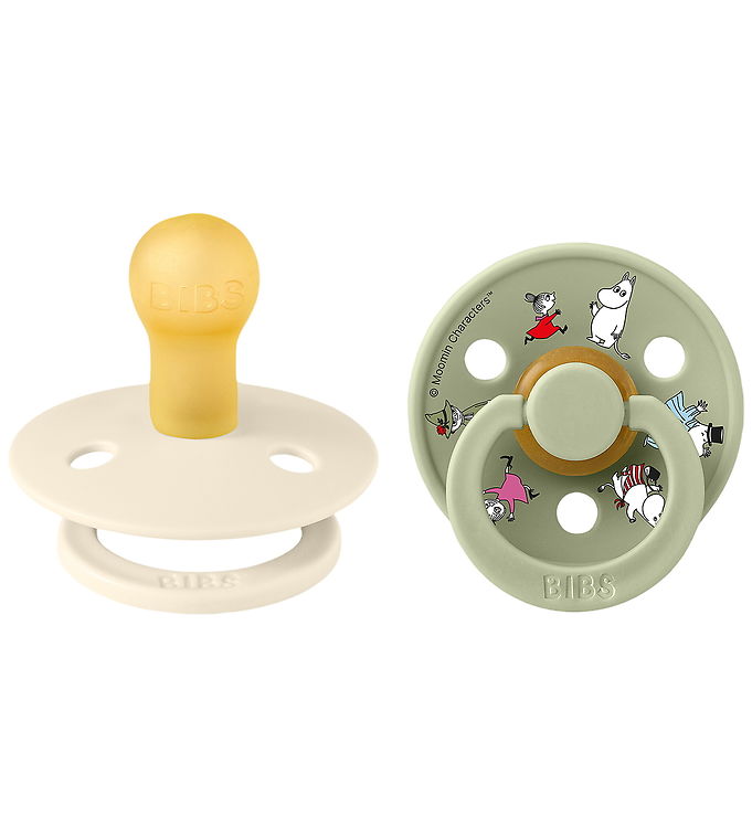 BIBS x Moomin Colour Sutter - Str. 1 - 2-pak - Ivory Mix BIBS x Moomin Colour Sutter - Str. 1 - 2-pak - Ivory Mix