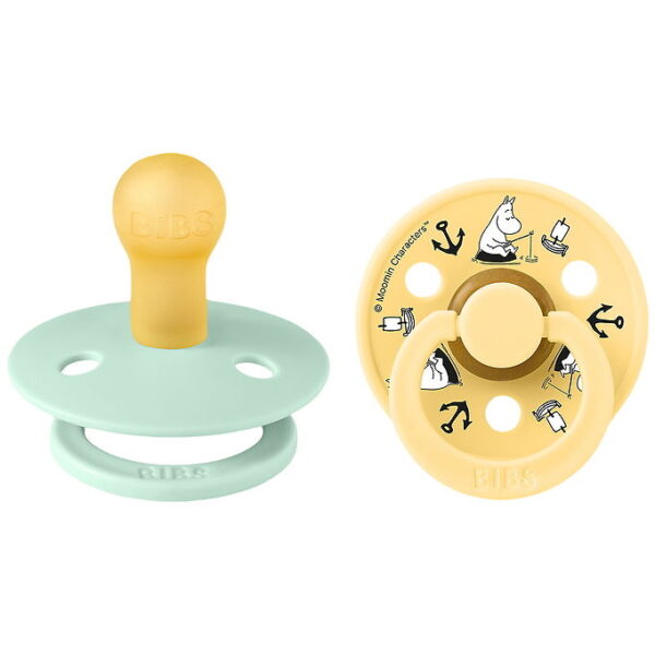 BIBS x Moomin Colour Sutter - Str. 1 - 2-pak - Nordic Mint Mix