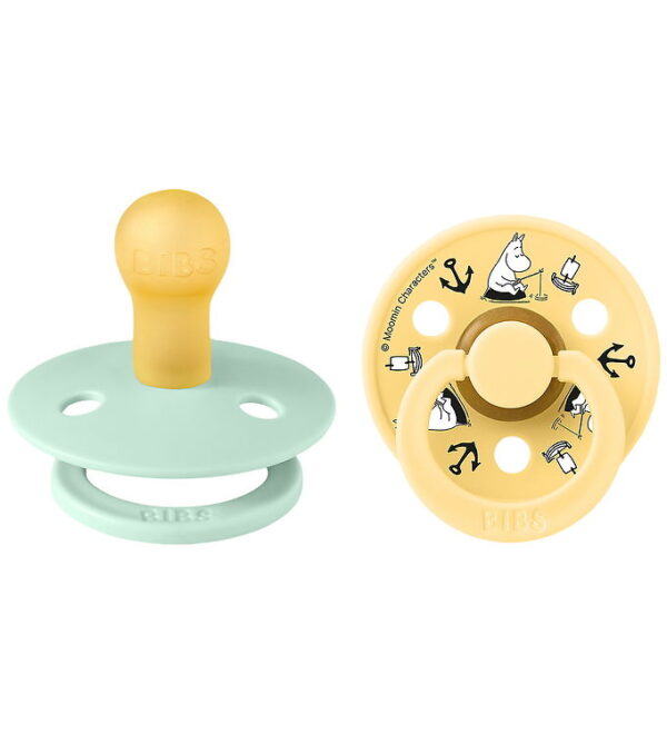 BIBS x Moomin Colour Sutter - Str. 1 - 2-pak - Nordic Mint Mix