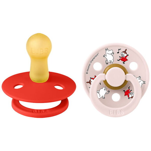 BIBS x Moomin Colour Sutter - Str. 2 - 2-pak - Candy Apple Mix