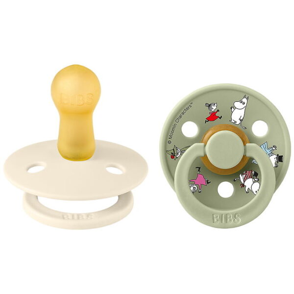 BIBS x Moomin Colour Sutter - Str. 2 - 2-pak - Ivory Mix