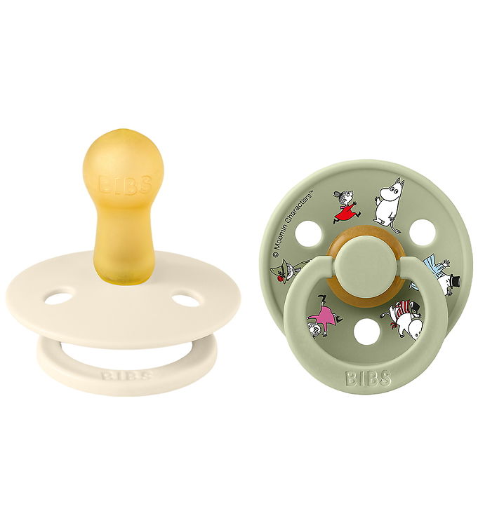 BIBS x Moomin Colour Sutter - Str. 2 - 2-pak - Ivory Mix
