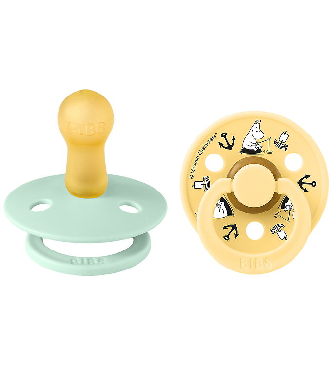 BIBS x Moomin Colour Sutter - Str. 2 - 2-pak - Nordic Mint Mix