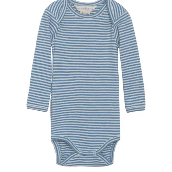 Baby Stribet Body - AZURSTRIPE - 56