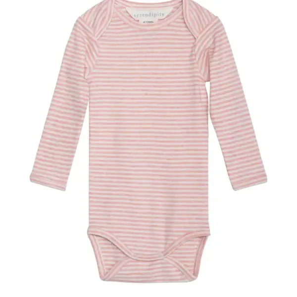 Baby Stribet Body - CORAL/OW - 62 / 3 MDR.