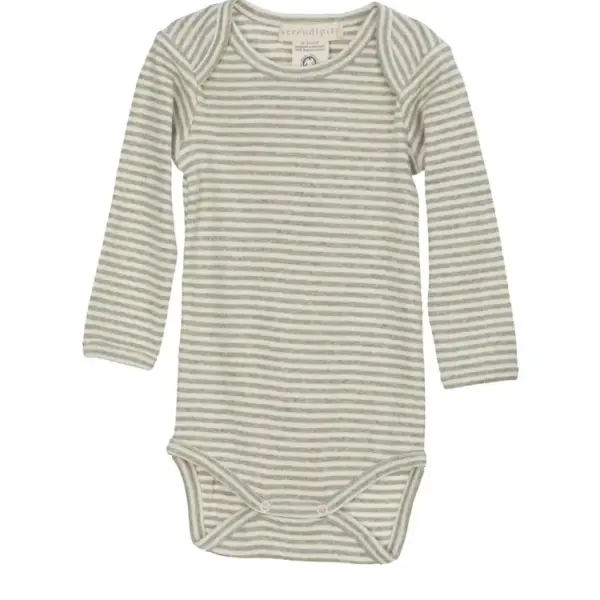Baby Stribet Body - SAGE/ECRU - 92 / 24 MDR.