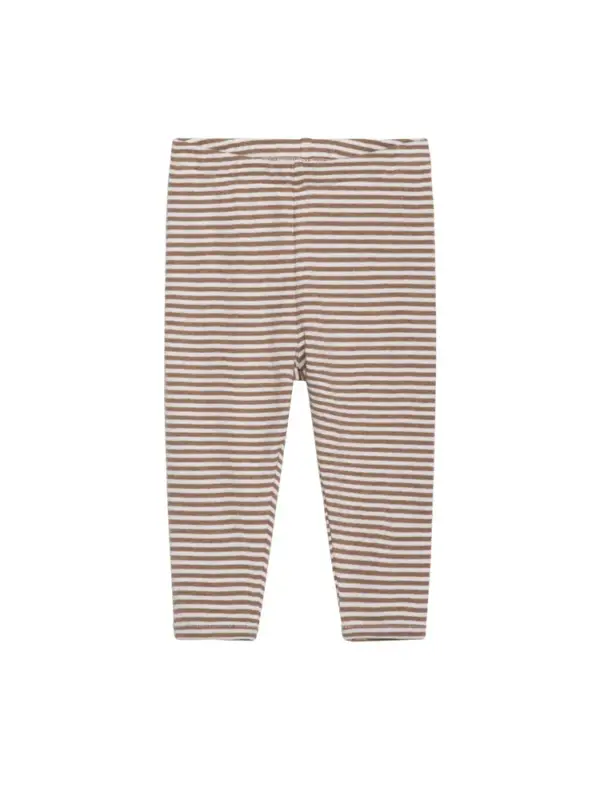 Baby Stribet Leggings - ALMOND/OW - 92 / 24 MDR.