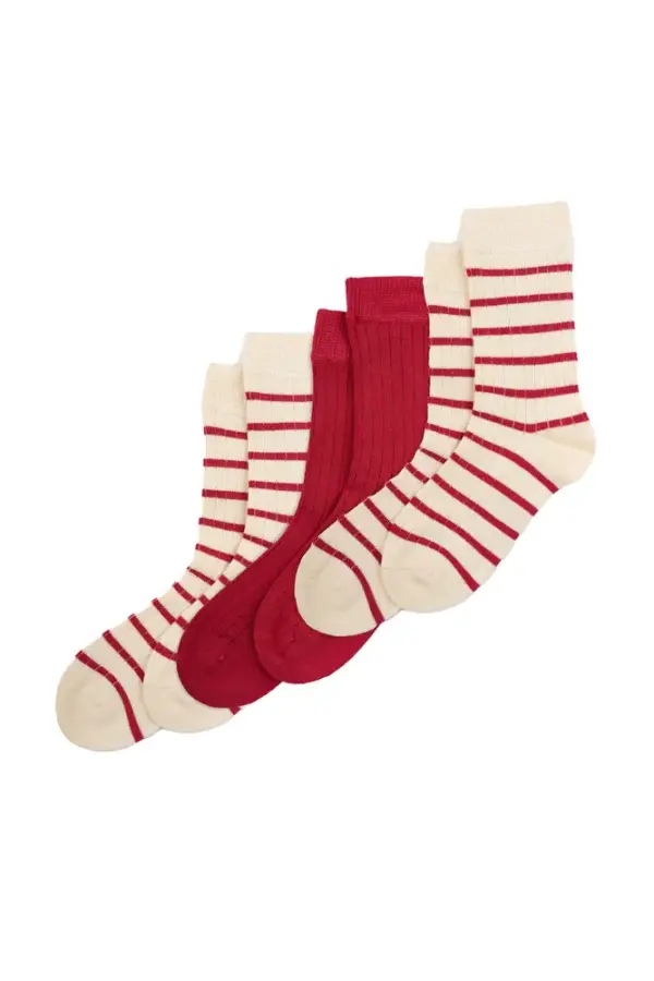 Bamboo strømper 3 pak - CHILI - 35/38