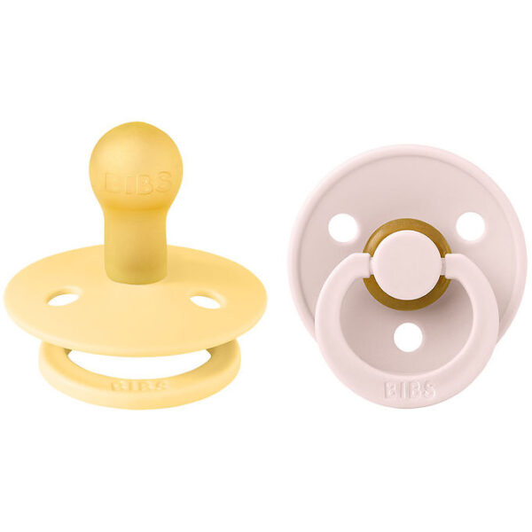 Bibs Colour sutter - Str. 1 - 2-pak - Rund - Pale Butter/Petal