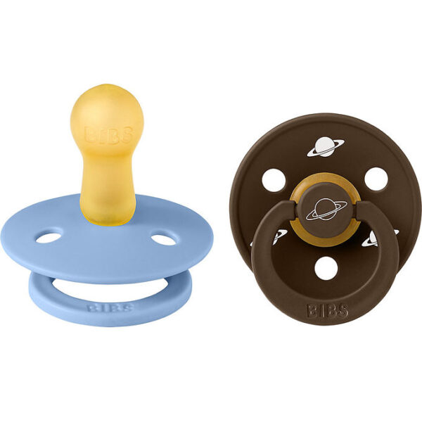 Bibs Colour sutter - Str. 2 - 2-pak - Rund - Planet Nusa - Sky B