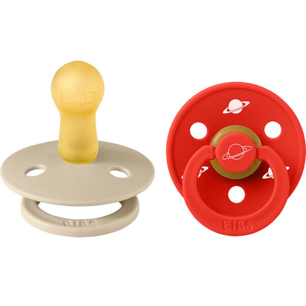 Bibs Colour sutter - Str. 2 - 2-pak - Rund - Planet Nusa - Vanil