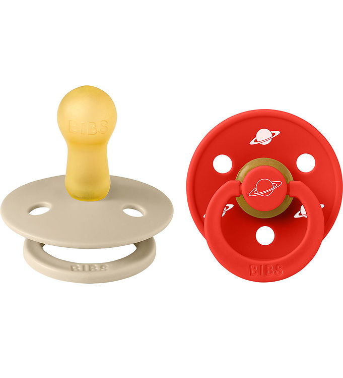 Bibs Colour sutter - Str. 2 - 2-pak - Rund - Planet Nusa - Vanil Bibs Colour sutter - Str. 2 - 2-pak - Rund - Planet Nusa - Vanil