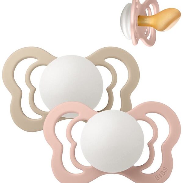 Bibs Couture Natsutter - Str. 2 - 2-pak - Anatomisk - Blush/Va
