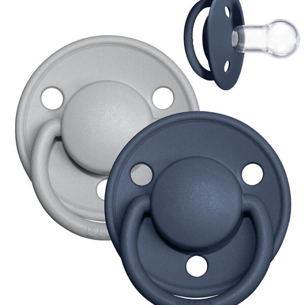 Bibs De Lux Sutter - 2-pak - Rund - Cloud/Steel Blue